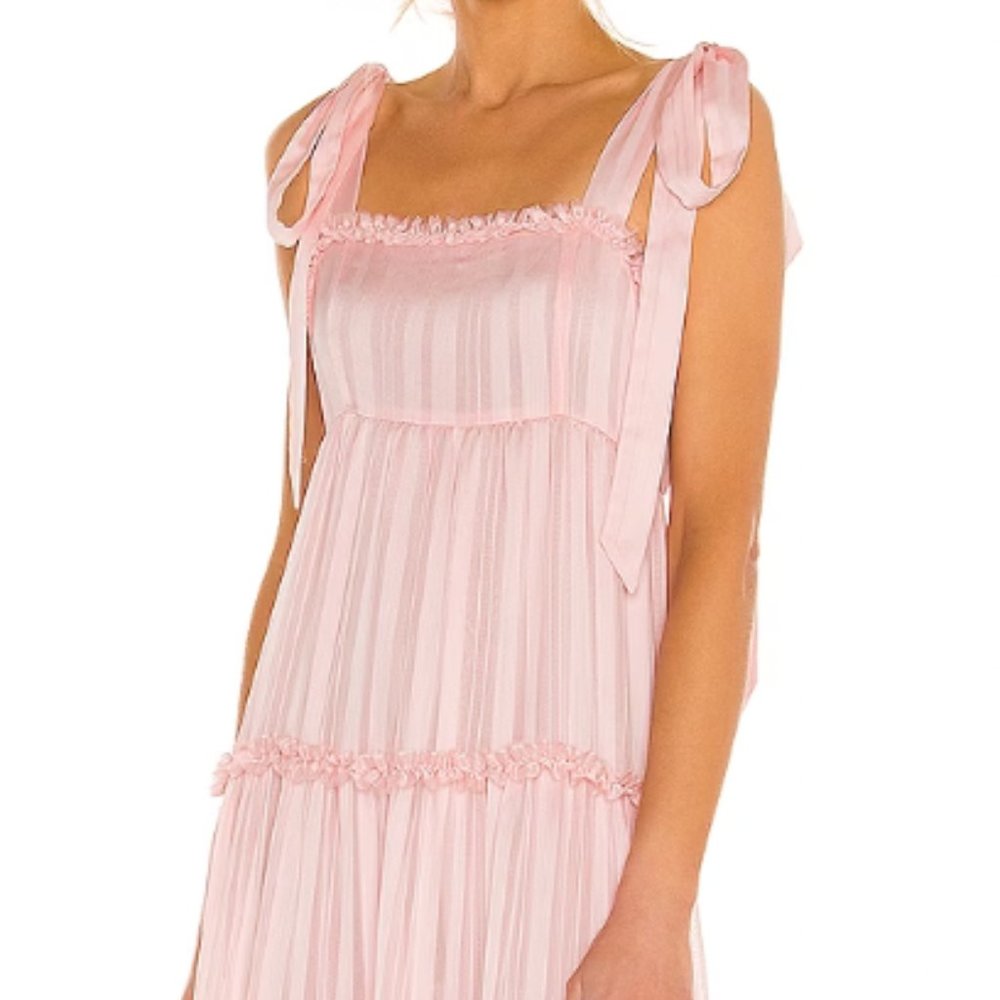 LoveShackFancy Burrows Dress - Size 4; Color: Pale Pink